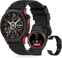 Умные часы PEJE ZW13-AMD - 1,43-дюймовый AMOLED, умные часы для мужчин, оповещения о мусульманских молитвах, монитор SpO2/сердечного ритма/сна, более 120 спортивных режимов, водонепроницаемость IP68, звонки по Bluetooth + дополнительный ремешок, iOS/Andro 1000003757