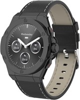 Гибридные смарт-часы Levelo Oak Automatique, Bluetooth, трекер активности, мониторинг здоровья, водонепроницаемость IP68, дополнительный кожаный ремешок в комплекте, Amoled, пульсометр, затвор камеры, кислород в крови, погода (черный) 1000003801