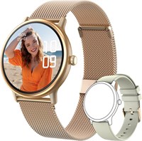 ZONEY Smartwatch Women Men с Bluetooth-звонком, 1,43-дюймовым AMOLED HD-экраном, IP68, фитнес-трекером, датчиком артериального давления, пульса, кислорода в крови, монитором сна, более 100 спортивных режимов (кремово-белый) 1000003848