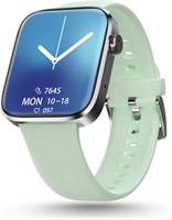 Pebble Cosmos Prime 1,72-дюймовые смарт-часы с большим прямоугольным дисплеем Always on для мужчин и женщин, Bluetooth-звонки, беспроводная зарядка, фитнес-трекер с пульсометром - мятно-зеленый 1000003910