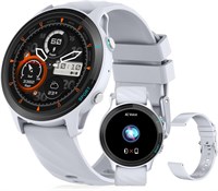 Умные часы PEJE ZW12 — умные часы для мужчин, HD-дисплей 1,52 дюйма, оповещения о мусульманских молитвах, более 120 спортивных режимов, водонепроницаемость IP68, отслеживание SpO2/HR/сна, звонки по Bluetooth, совместимые часы с Android iOS (серебристый) 1000003913