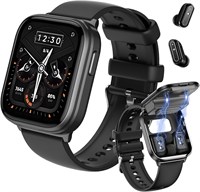Azonee Smart Watch с наушниками, 2 в 1 Smartwatch для мужчин и женщин, 1,85-дюймовый HD Smartwatches Screen Make, Фитнес-трекер, Трекер сна, Smartwatches для IOS Android 1000003972