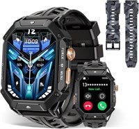 Смарт-часы OUKITEL BT80 для мужчин, 2,13-дюймовый AMOLED HD-дисплей, 100 дней автономной работы, прочные военные смарт-часы с Bluetooth-звонками/пульсометром/датчиком кислорода в крови для Android iOS (черный) 1000003984