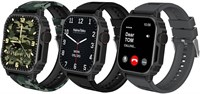 Смарт-часы HainoTeko SQ1 Mini с полноэкранным AMOLED-дисплеем, 3 парами ремешков и беспроводным зарядным устройством для мужчин и мальчиков 1000003990