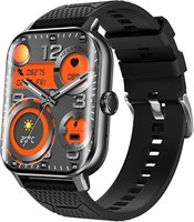 Hcosmy Smartwatch, умные часы с уровнем глюкозы в крови для мужчин и женщин, большой экран, фитнес-часы для здоровья, мониторинга сна, артериального давления, здоровья и шагомера, умные часы для телефонов iOS и Android (черный) 1000004021