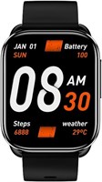 Умные спортивные часы QCY Watch GS с большим дисплеем 2.02, 100 и более циферблатов, Bluetooth-звонки, мониторинг здоровья и сна, 100+ спортивных режимов, 10 дней автономной работы, уведомления о сообщениях и вызовах - черный 1000004032