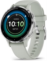 GARMIN VENU 3S СЕРЕБРИСТЫЙ БЕЗЕЛЬ ИЗ НЕРЖАВЕЮЩЕЙ СТАЛИ С КОРПУСОМ СЕРОГО ЦВЕТА И СИЛИКОНОВЫМ РЕМЕШКОМ 1000004035