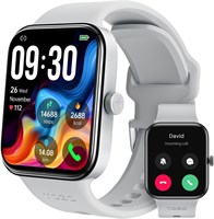Умные часы TOZO S4 AcuFit One с экраном AMOLED 1,78 дюйма для мужчин и женщин, функцией Bluetooth Call Dial, фитнес-трекером, пульсометром и датчиком кислорода в крови, монитором сна, водонепроницаемостью IP68, тренировками для iOS Android, серебристого ц 1000004050