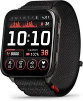 GARMIN Venu® X1 — черный с задней крышкой из синевато-серого титана и черным нейлоновым ремешком ComfortFit | Легко читаемый дисплей 2? и устойчивое к царапинам сапфировое стекло | Элегантный, легкий и задняя крышка из титана 1000004063