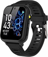 UAETECH Kids Smart Watch с 24 играми - 1.54 HD экран HD сенсорный экран - музыкальный плеер шагомер фонарик будильник - календарь школьный режим поддержка SD карты - подарок на день рождения для мальчиков/девочек (розовый) (черный) 1000004089