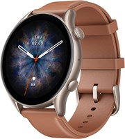 Умные часы Amazfit gtr 3 pro водонепроницаемые (коричневая кожа), обычные 1000004092