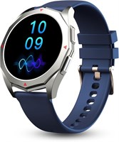 Pebble Rio 1,39-дюймовый HD-дисплей, Bluetooth-звонки, сенсорный экран, умные часы для мужчин и женщин, Health Suite, несколько циферблатов, несколько спортивных режимов, циферблаты «сделай сам», металлический корпус, цвет Winter Blue 1000004156