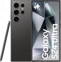 SAMSUNG Galaxy S24 Ultra, телефон с искусственным интеллектом, 256 ГБ памяти, цвет «титановый черный», 12 ГБ ОЗУ, смартфон на Android, камера 200 МП, S Pen, длительное время работы от батареи 1000004209