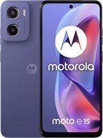 Motorola Moto E15 Dual-SIM 64 ГБ ROM + 2 ГБ RAM (только GSM | без CDMA) Разблокированный на заводе 4G/LTE смартфон (цвет Fresh Lavender) - международная версия 1000004192
