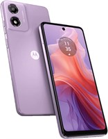 Motorola Moto E14 Dual SIM 4G смартфон, 64 ГБ памяти, 2 ГБ ОЗУ, 6,56-дюймовый 90 Гц IPS LCD дисплей, 13 МП камера, Android 14 (Go Edition), 5000 мАч аккумулятор, водоотталкивающий корпус (Pastel purepl) 1000004250