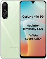 Samsung Galaxy M16 5G (мятно-зеленый, 6 ГБ ОЗУ, 128 ГБ памяти) | Две SIM-карты | MediaTek Dimensity 6300 | Тройная камера 50 МП | Аккумулятор 5000 мАч | Дисплей sAMOLED FHD+ | 6 лет безопасности - Индия - разблокирован 1000004421