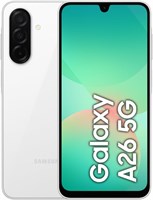 Samsung Galaxy A26 5G, Android-смартфон, 256 ГБ памяти, 8 ГБ ОЗУ, белый, 50-мегапиксельная камера, большой дисплей, длительное время работы от батареи 1000004438