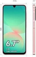 Samsung Galaxy A26 5G, Android-смартфон, 256 ГБ памяти, 8 ГБ ОЗУ, персиково-розовый цвет, камера 50 МП, большой дисплей, длительное время автономной работы — версия для Ближнего Востока 1000004469