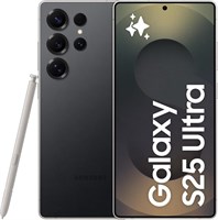 Телефон Samsung Galaxy S25 Ultra AI, 256 ГБ памяти, 12 ГБ ОЗУ, цвет титановый черный, Android-смартфон, 200-мегапиксельная камера, S Pen, длительное время работы от батареи (версия для ОАЭ) 1000004708