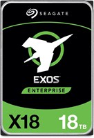 Seagate Exos X18 18 ТБ Enterprise HDD - CMR 3,5 дюйма Hyperscale SATA 6 Гбит/с, 7200 об/мин, 512e и 4Kn FastFormat, низкая задержка с улучшенным кэшированием (ST18000NM000J) 1000004772