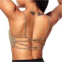 Спортивный бюстгальтер YEOREO Cream Backless, женский спортивный бюстгальтер для тренировок, бюстгальтер с перекрещивающимися бретелями на спине, бюстгальтер для йоги со съемными чашечками 1000004839