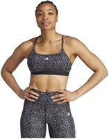 Спортивный бюстгальтер adidas Women's Aerct Ls AOP, черный/принт, XL 1000004854