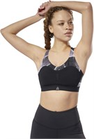 Reebok Women's Puremove-Shattered Sports Bra, Womens, Sports Bra, DY8074, Black, XS 1000004883