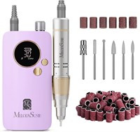 MelodySusie Electirc Nail Drill 30000 RPM, SC320F Профессиональная аккумуляторная портативная пилка для ногтей, беспроводная электронная пилка для акриловых ногтей, гель-лак, набор для снятия ногтей для маникюрного салона, дома, фиолетовый 1000004915