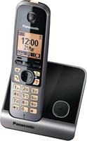 Цифровой беспроводной телефон Panasonic с блокировкой вызовов, поддержкой арабского языка, 1 трубкой, сертифицирован в ОАЭ - KX-TG6711UE1 (черный) 1000005140
