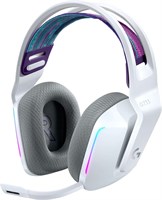 Беспроводная игровая гарнитура Logitech G733 LIGHTSPEED с подвесным оголовьем, подсветкой LIGHTSYNC RGB, микрофонной технологией Blue VO!CE и аудиодрайверами PRO-G — белая 1000005186