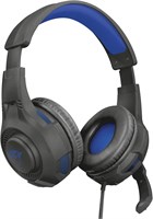 Гарнитура Trust Gaming GXT 307B Ravu для PS4 и PS5 с микрофоном, складным микрофоном и регулируемым оголовьем, проводная гарнитура, кабель 2 м, гарнитура для ПК, ноутбука, Mac - синяя 1000005303
