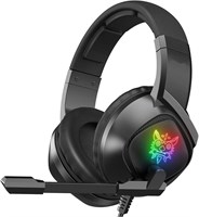 GZCRDZ K19 3,5 мм игровая гарнитура PS4 ПК геймер стерео наушники бас наушники с микрофоном светодиодная подсветка RGB (черный) 1000005225