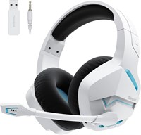 Беспроводная игровая гарнитура BINNUNE с микрофоном с шумоподавлением для ПК PS4 PS5, 2.4G беспроводные игровые наушники Bluetooth с микрофоном для ноутбука 1000005222