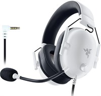Игровая гарнитура Razer BlackShark V2 X с лицензией PlayStation: 50-мм драйверы, кардиоидный микрофон, легкая, шумоизолирующие амбушюры, для PS5, Xbox Series X, ПК, Switch через аудиоразъем 3,5 мм - белая 1000005210