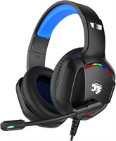 IMYB Игровая гарнитура с микрофоном для ПК, Xbox One Series X/s, PS4, PS5, Switch, стереонаушники с шумоподавлением и микрофоном, RGB, для компьютера, ноутбука, Mac, Nintendo, Gamer (синие) 1000005307