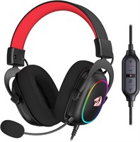Проводная игровая гарнитура Redragon H510 Zeus-X RGB - объемный звук 7.1 - 53-миллиметровые динамики в амбушюрах из пеноматериала с эффектом памяти и прочным тканевым покрытием - многоплатформенные наушники - питание от USB для ПК/PS4/NS 1000005318