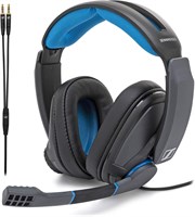 Игровая гарнитура Sennheiser GSP 300 для ПК, Mac, PS4 и мультиплатформенная — черная/синяя, проводная 1000005323