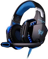 Игровая гарнитура SENHAI G2000, игровые стереонаушники с объемным звучанием, микрофоном с шумоподавлением, светодиодной подсветкой и мягкими амбушюрами с эффектом памяти, совместимы с PS4, Nintendo Switch, компьютерными играми для ПК и Mac — красные, пров 1000005279