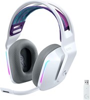 Беспроводная игровая гарнитура Logitech G733 LIGHTSPEED с подвесным оголовьем, подсветкой LIGHTSYNC RGB, микрофонной технологией Blue VO!CE и аудиодрайверами PRO-G — белая 1000005325