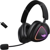 Беспроводная игровая гарнитура ASUS ROG Delta II (BT, ROG SpeedNova 2,4 ГГц, 3,5 мм, 50-миллиметровые титановые драйверы, сверхширокополосный микрофон 10 мм, аккумулятор на 110 часов, DualFlow Audio, для ПК, Switch, PS5, Xbox) - черный 1000005217