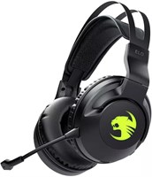 Беспроводная игровая гарнитура Roccat Elo 7.1 Air для ПК, наушники с объемным звучанием и съемным микрофоном с функцией шумоподавления, 50-миллиметровые драйверы, 24-часовое время работы от аккумулятора, RGB-подсветка, черный, средний 1000005255