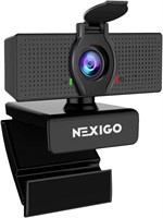 Веб-камера NexiGo 1080P Business с микрофоном и защитной крышкой N60 USB HD, широкоугольный объектив 110 градусов, Plug and Play, компьютер 1000005354