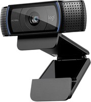 Веб-камера Logitech C920 HD Pro, видеозвонки Full HD 1080P/30 кадров в секунду, чистый стереозвук, HD-коррекция яркости, поддержка Skype, Zoom, FaceTime, Hangouts, ПК/Mac/ноутбук/Macbook/планшет — черная 1000005365