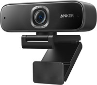 Веб-камера Anker PowerConf C302 Smart Full HD, кадрирование и автофокусировка на базе искусственного интеллекта, 2K-камера с микрофонами с шумоподавлением, регулируемый угол обзора, HDR, 30 кадров в секунду, коррекция низкой освещенности, потоковая переда 1000005366