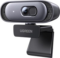 Веб-камера UGREEN 2K с защитной крышкой, двумя микрофонами с шумоподавлением, компьютерная камера 2K 30 кадров в секунду/1080P 60 кадров в секунду, автофокусировка, коррекция слабого освещения, угол обзора 91°, HD веб-камера для ноутбука, настольного комп 1000005389
