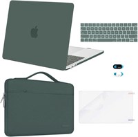 Чехол MOSISO для MacBook Pro 13 дюймов M2 2025, 2024, 2023-2016 A2338 M1 A2251 A2289 A2159 A1989 A1708 A1706, жёсткий пластиковый чехол, сумка, чехол для клавиатуры, чехол для веб-камеры и защитная плёнка для экрана, изумрудно-зелёный 1000005527