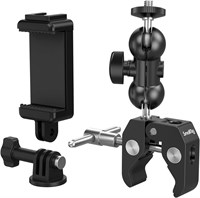 Комплект зажимов для крепления камеры SMALLRIG Upgrade, суперзажим с нескользящей резьбой, грузоподъемность 1,5 кг, черный, резьба 1/4"-20, совместим с камерой, веб-камерой, монитором, фонарем, телефоном, экшн-камерой и микрофоном 1000005542