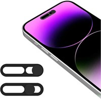 Чехол для веб-камеры, чехол для фронтальной камеры, совместимый с iPhone 16/16Plus/16Pro/16Pro Max/15/15 Plus/15 Pro/15 Pro Max/14 Pro/14 Pro Max, защищает конфиденциальность и безопасность, не влияет на Face ID (2 шт., черный) 1000005580