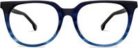 LENSKART BLU | Компьютерные очки Zero Power Blue Cut | Антибликовые, лёгкие, блокируют вредное излучение | Защита от УФ-излучения | Синие | Для мужчин и женщин | Большие | LB E16062, синие, L 1000005599
