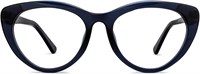 LENSKART BLU | Компьютерные очки Zero Power Blue Cut | Антибликовые, лёгкие, блокируют вредное излучение | Каплевидная оправа | 100% защита от УФ-излучения | Для мужчин и женщин | Большие | LB E16058, небесно-голубой, M 1000005628